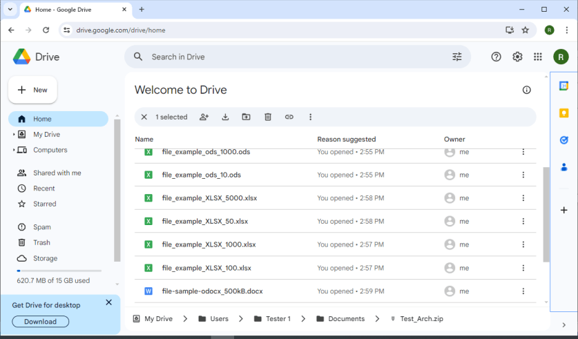 Files on Google Drive