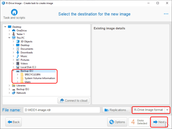Image destination