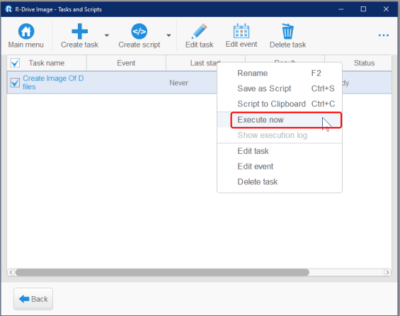 Task execution