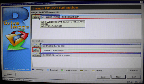 Image Object Selection panel