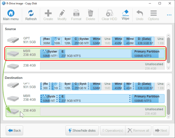 clone windows 10 to new hard drive linux