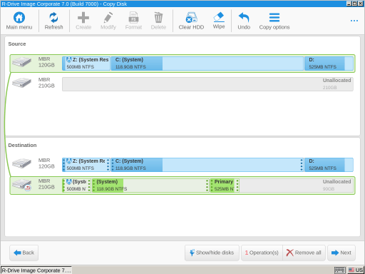 New partition configuration