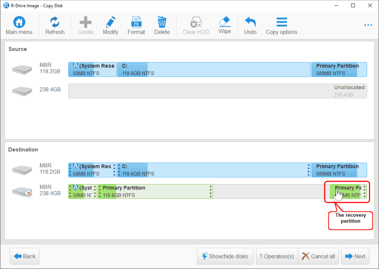 The recovery partition