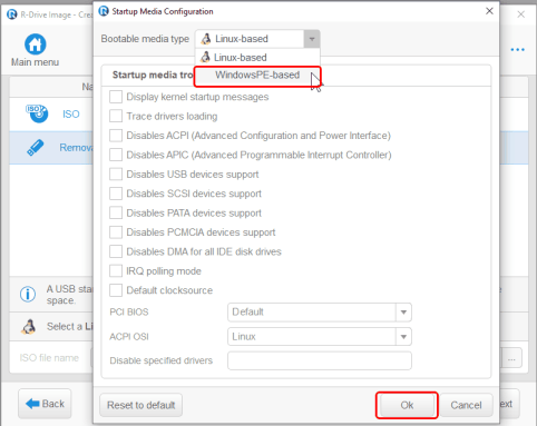 Bootable media type