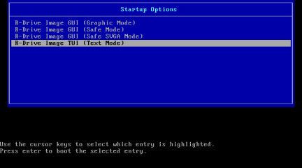 Linux-based: Startup screen