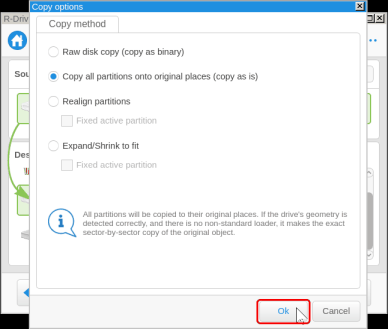 Linux-based variant: Copy method