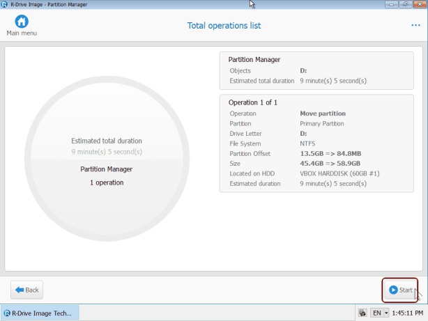 Windows PE-based variant: the Total operations list