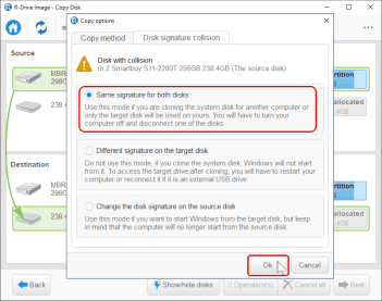 Panneau Collision de signatures de disques