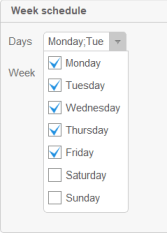 Week schedule