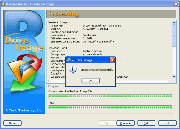 Clonación de disco e implementación masiva del sistema: Imagen creada