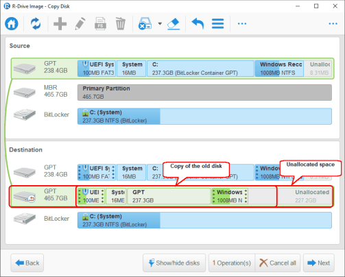 Копирование старого диска
