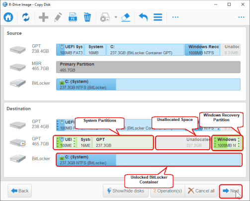 Окончательная структура - Копирование диска