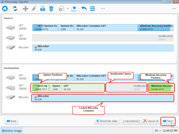 Окончательная структура диска - новый диск (Загрузочный диск)