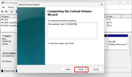 Extend Volume Wizard – 3
